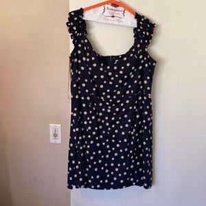 Navy white polkadot dress